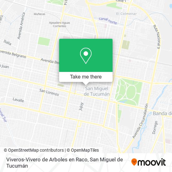 Viveros-Vivero de Arboles en Raco map
