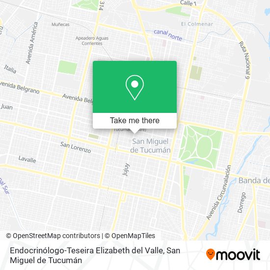 Endocrinólogo-Teseira Elizabeth del Valle map