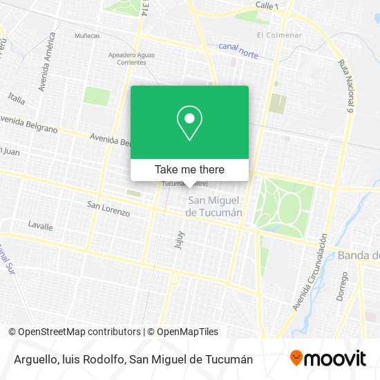 Arguello, luis Rodolfo map
