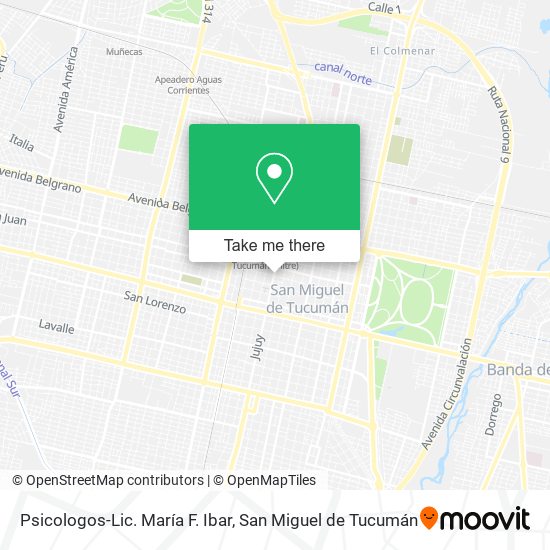 Psicologos-Lic. María F. Ibar map