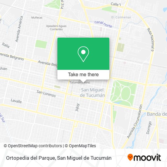 Mapa de Ortopedia del Parque