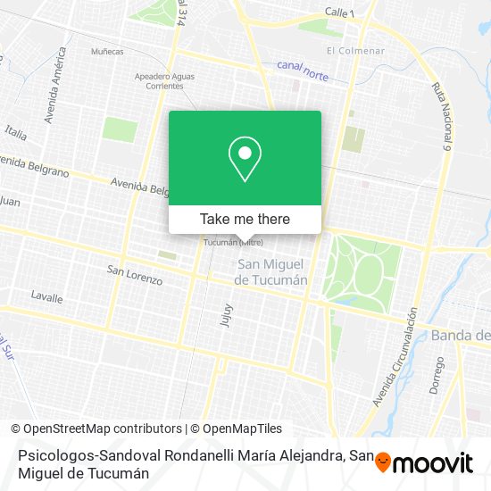 Psicologos-Sandoval Rondanelli María Alejandra map