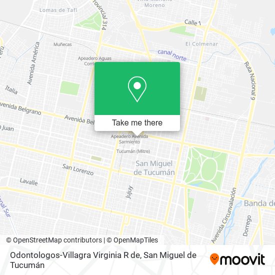 Mapa de Odontologos-Villagra Virginia R de