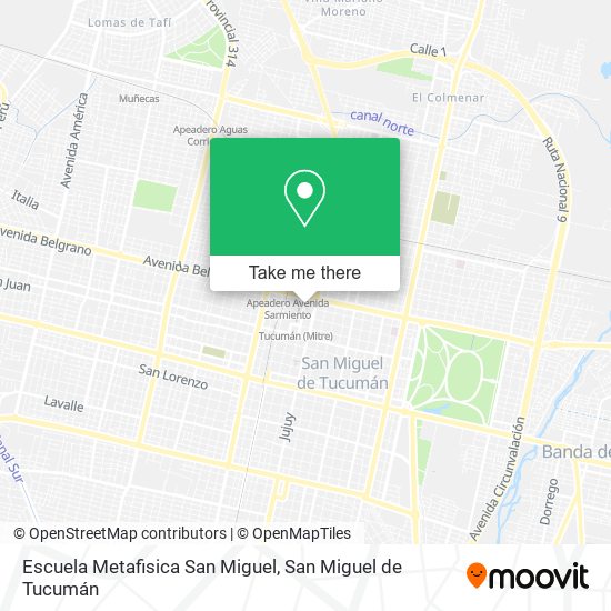 Mapa de Escuela Metafisica San Miguel