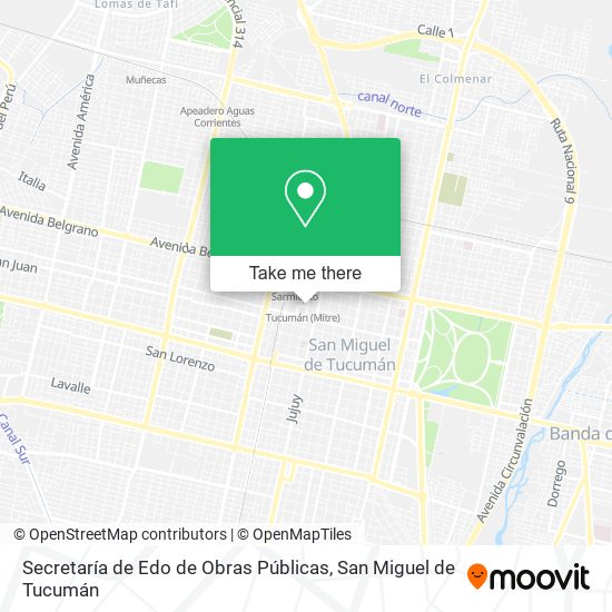 Secretaría de Edo de Obras Públicas map