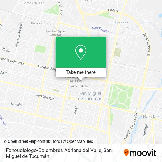 Fonoudiologo-Colombres Adriana del Valle map
