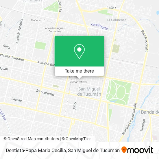Mapa de Dentista-Papa María Cecilia