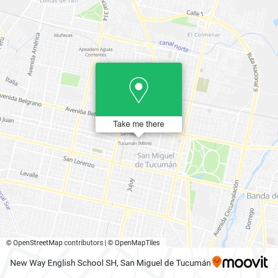 New Way English School SH map