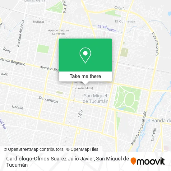 Mapa de Cardiologo-Olmos Suarez Julio Javier