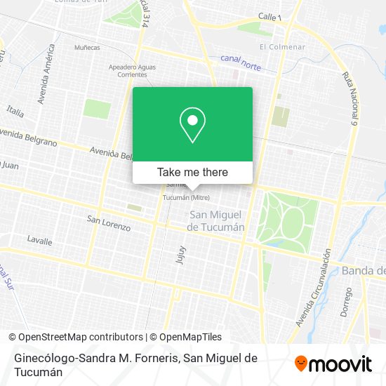 Ginecólogo-Sandra M. Forneris map