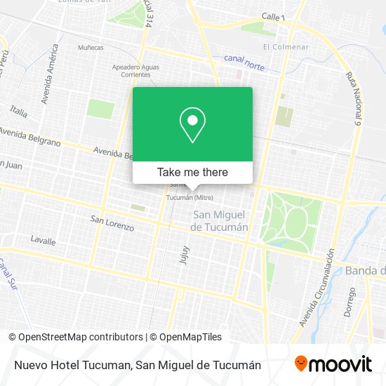 Mapa de Nuevo Hotel Tucuman