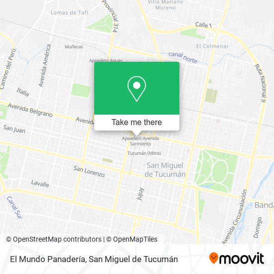Mapa de El Mundo Panadería
