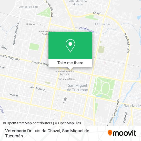 Mapa de Veterinaria Dr Luis de Chazal