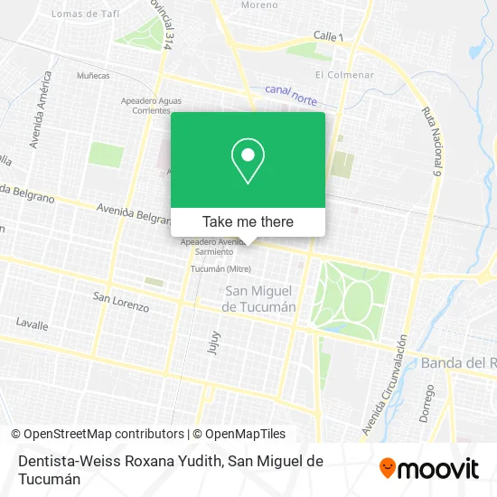 Mapa de Dentista-Weiss Roxana Yudith