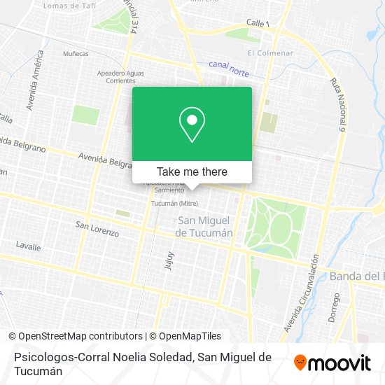 Psicologos-Corral Noelia Soledad map