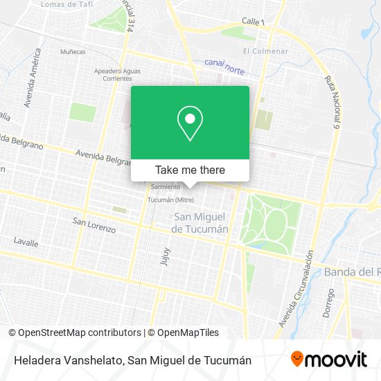 Heladera Vanshelato map