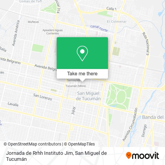 Jornada de Rrhh Instituto Jim map