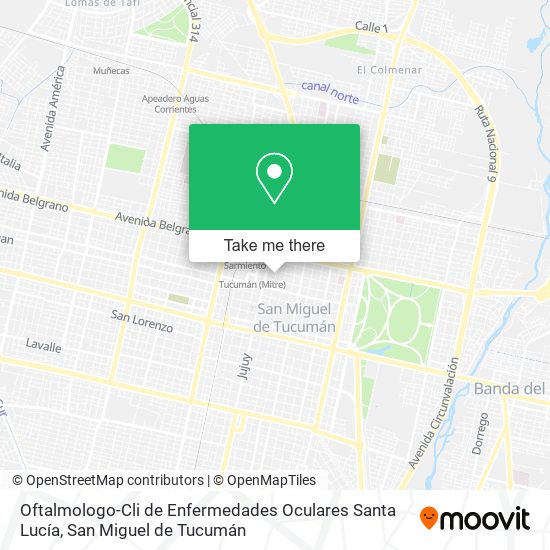 Oftalmologo-Cli de Enfermedades Oculares Santa Lucía map