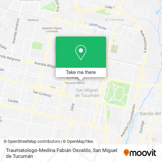 Mapa de Traumatologo-Medina Fabián Osvaldo
