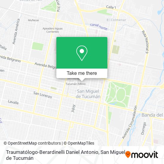 Traumatólogo-Berardinelli Daniel Antonio map