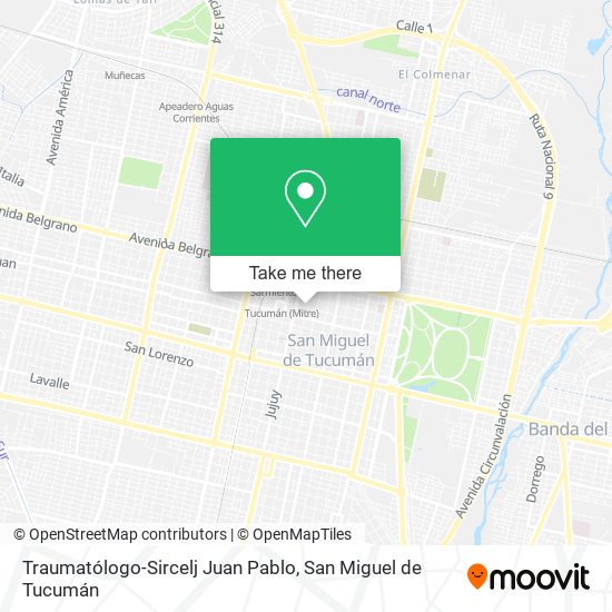 Mapa de Traumatólogo-Sircelj Juan Pablo