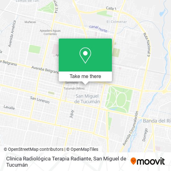 Mapa de Clínica Radiológica Terapia Radiante