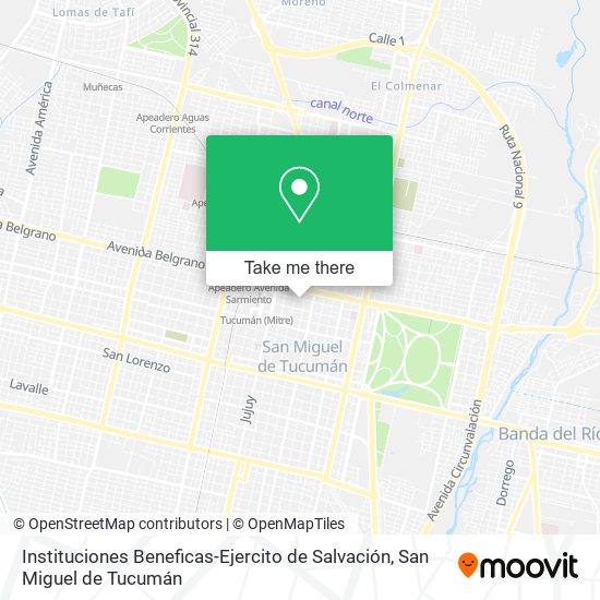 Instituciones Beneficas-Ejercito de Salvación map