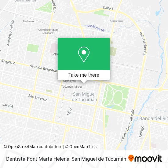 Mapa de Dentista-Font Marta Helena