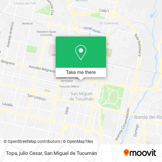 Topa, julio Cesar map