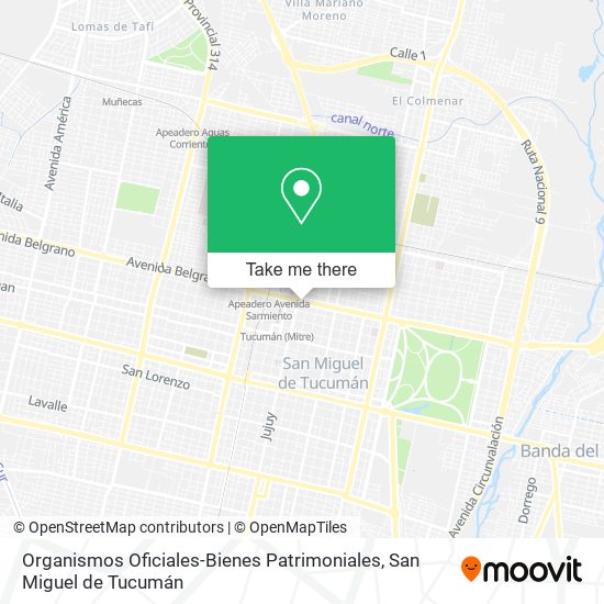 Organismos Oficiales-Bienes Patrimoniales map