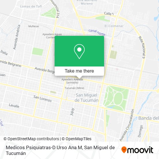 Mapa de Medicos Psiquiatras-D Urso Ana M