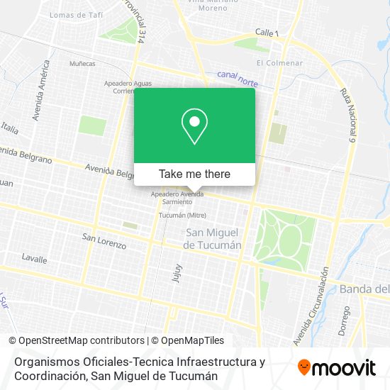 Organismos Oficiales-Tecnica Infraestructura y Coordinación map