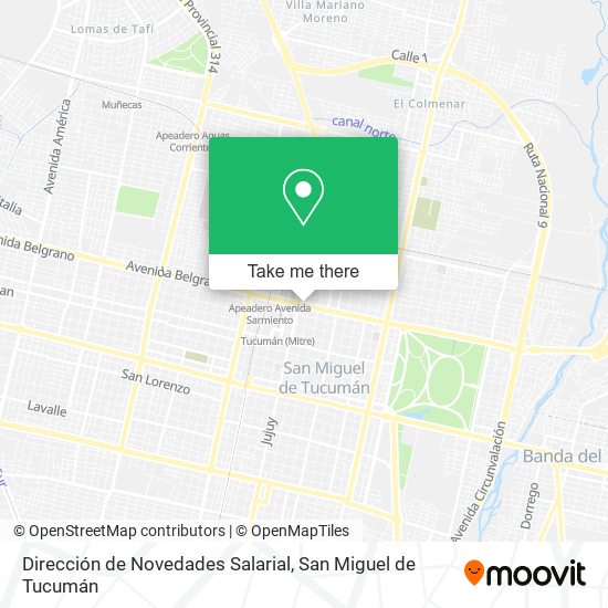 Dirección de Novedades Salarial map