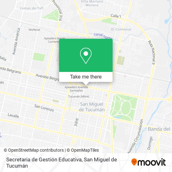 Secretaria de Gestión Educativa map