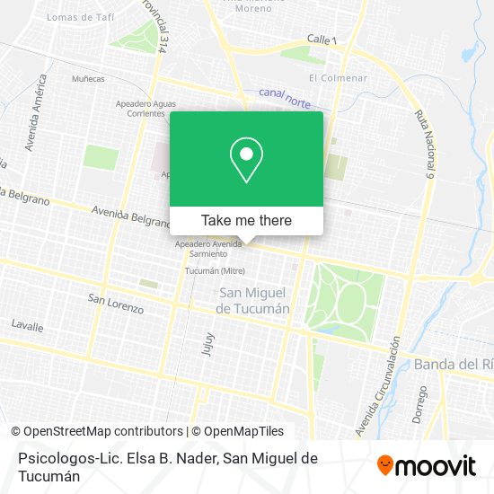 Psicologos-Lic. Elsa B. Nader map