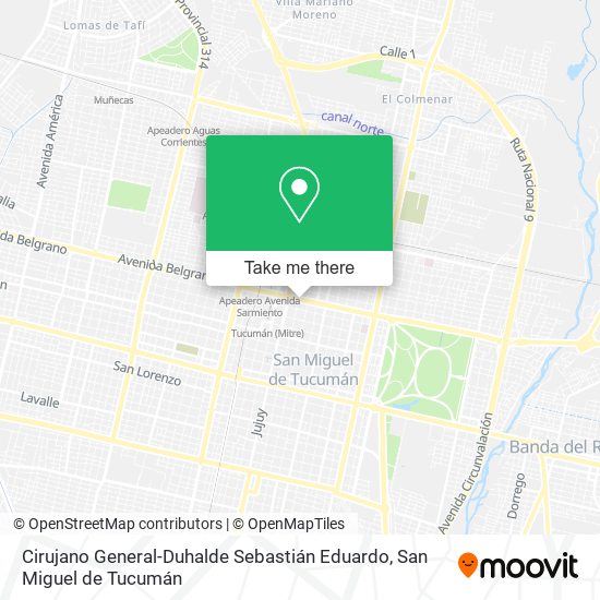 Cirujano General-Duhalde Sebastián Eduardo map