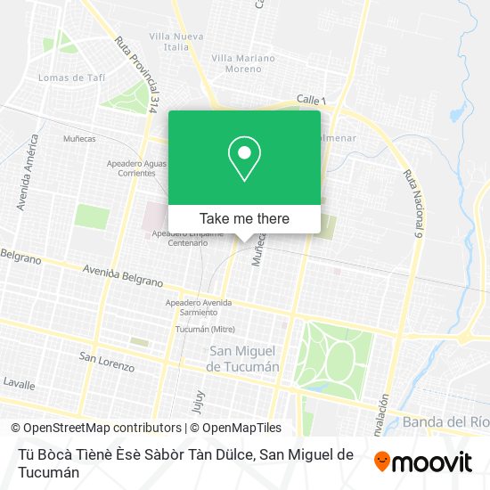 Tü Bòcà Tìènè Èsè Sàbòr Tàn Dülce map