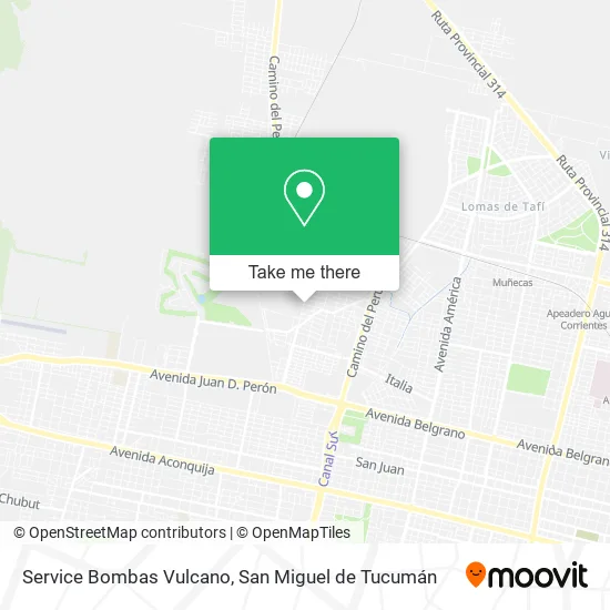 Mapa de Service Bombas Vulcano