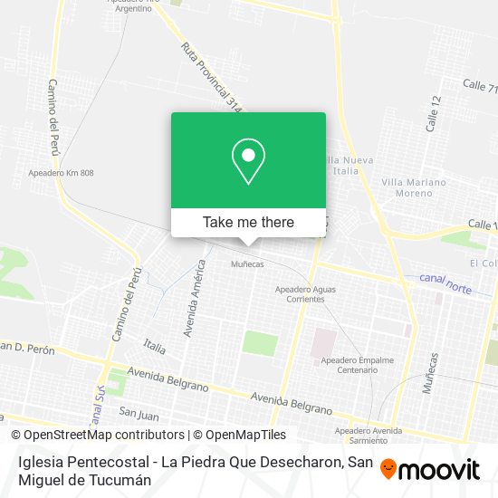 Mapa de Iglesia Pentecostal - La Piedra Que Desecharon