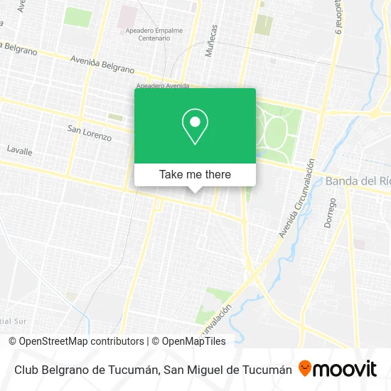 Mapa de Club Belgrano de Tucumán