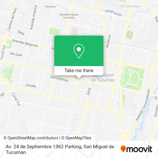 Mapa de Av. 24 de Septiembre 1362 Parking