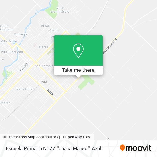 Escuela Primaria N° 27 ""Juana Manso"" map