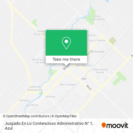 Juzgado En Lo Contencioso Administrativo N° 1 map