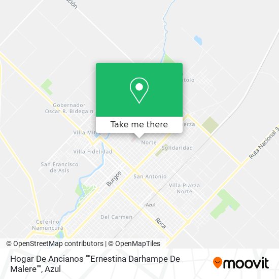 Mapa de Hogar De Ancianos ""Ernestina Darhampe De Malere""