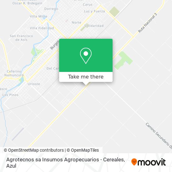 Agrotecnos sa Insumos Agropecuarios - Cereales map