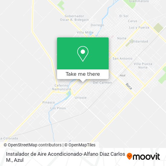 Mapa de Instalador de Aire Acondicionado-Alfano Diaz Carlos M.