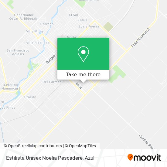 Estilista Unisex Noelia Pescadere map