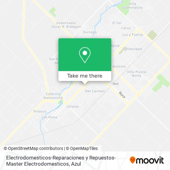 Electrodomesticos-Reparaciones y Repuestos-Master Electrodomesticos map