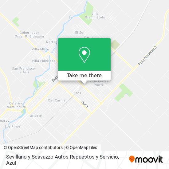 Sevillano y Scavuzzo Autos Repuestos y Servicio map