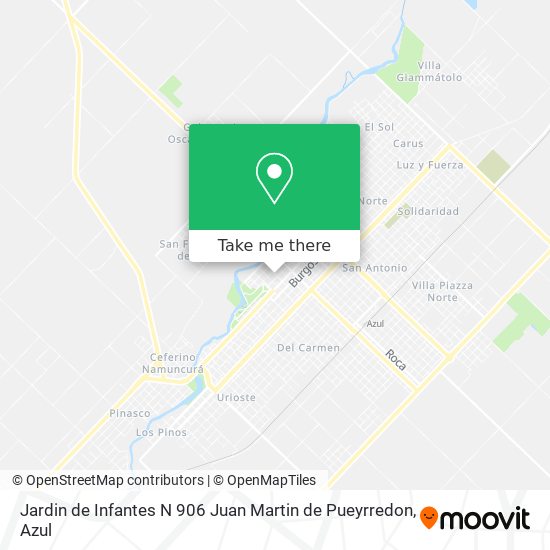 Jardin de Infantes N 906 Juan Martin de Pueyrredon map